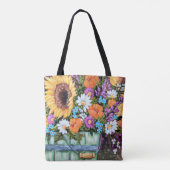 "Wildblume-Eimer-Blumenstrauß-" Taschen-Tasche Tasche (Rückseite)