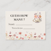 Wildblume ein Baby braut Ratet Wie viele Spiel Begleitkarte (Vorderseite)