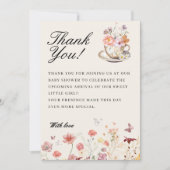 Wildblume ein Baby braut Tee Party Babydusche Dankeskarte (Vorderseite)