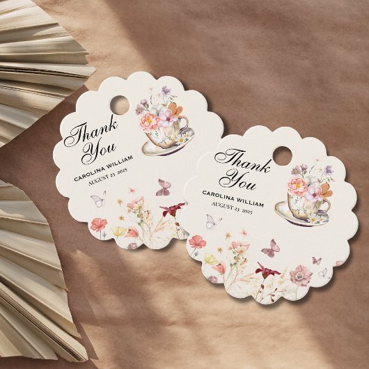 Wildblume ein Baby braut Tee Party Babydusche Geschenkanhänger