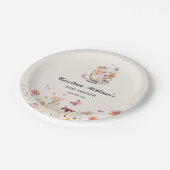 Wildblume ein Baby braut Tee Party Babydusche Pappteller (Schrägansicht)