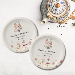 Wildblume ein Baby braut Tee Party Babydusche Pappteller