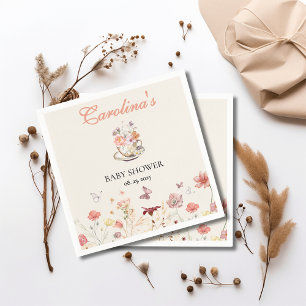 Wildblume ein Baby braut Tee Party Babydusche Serviette