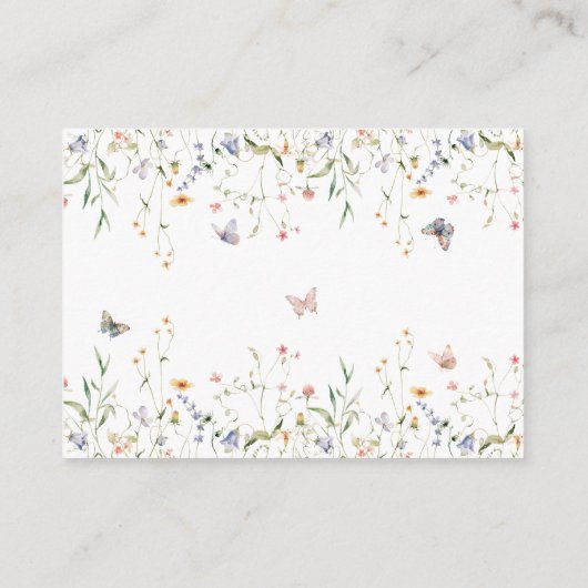 Wildblume Ein neues Kapitel Babydusche beginnen Begleitkarte (Rückseite)