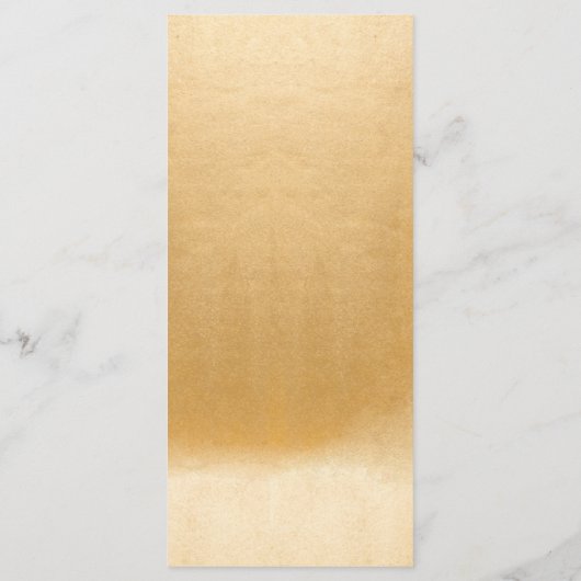 Wildblume Einfaches Hochzeitsmenü mit 3 Gang Menükarte (Rückseite)