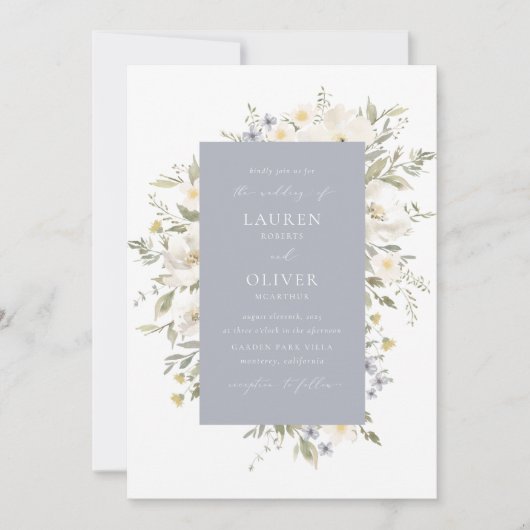 Wildblume Einladung (Vorderseite)