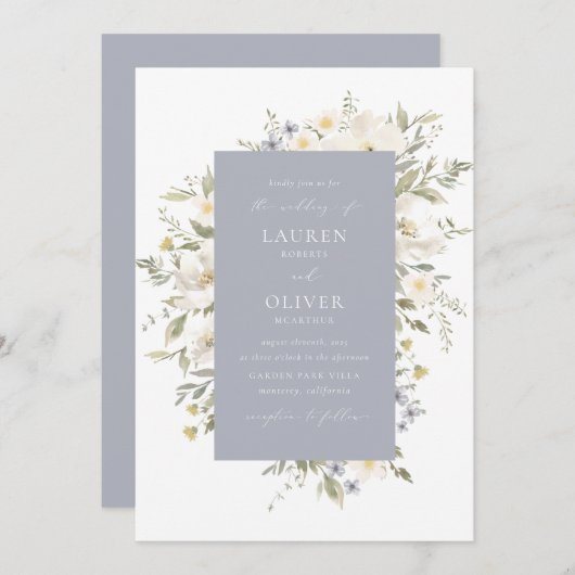 Wildblume Einladung (Vorne/Hinten)