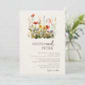 Wildblume  einladung (Stehend Vorderseite)