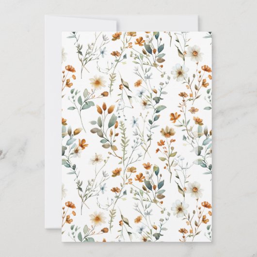 Wildblume Einladung (Rückseite)