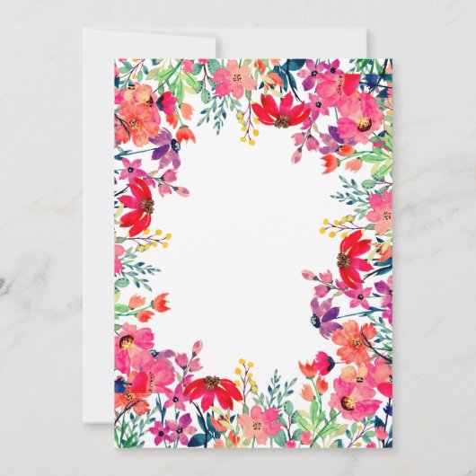 Wildblume Einladung (Rückseite)