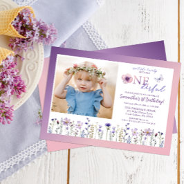 Wildblume Einladung 1. Geburtstag Foto
