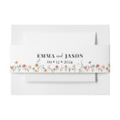 Wildblume Einladung Bauchband Einladungsbanderole (Vorderseite Beispiel)