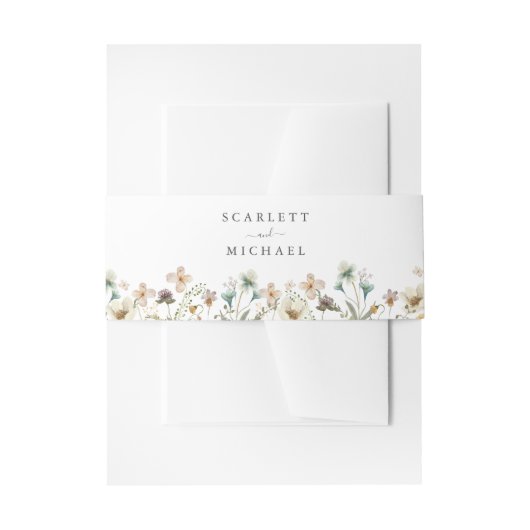 Wildblume Einladung Bauchband Einladungsbanderole (Vorderseite Beispiel)