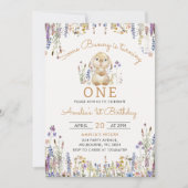 Wildblume Einladung eines sonnigen Mädchens (Vorderseite)