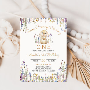 Wildblume Einladung eines sonnigen Mädchens