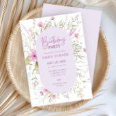 Wildblume Einladung zum Geburtstag