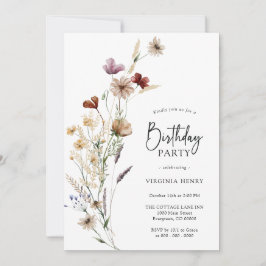 Wildblume Einladung zum Geburtstag