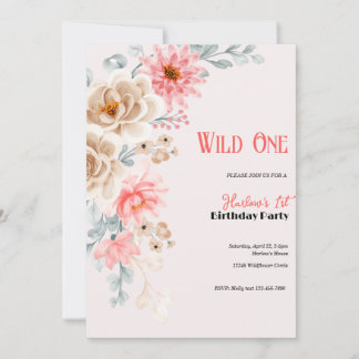 Wildblume Einladung zum Geburtstag | Erste Wildblu