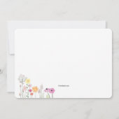 Wildblume Einladung zur Geburtstagspartei (Rückseite)