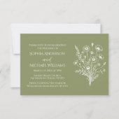 Wildblume Einladung zur Hochzeit (Vorderseite)