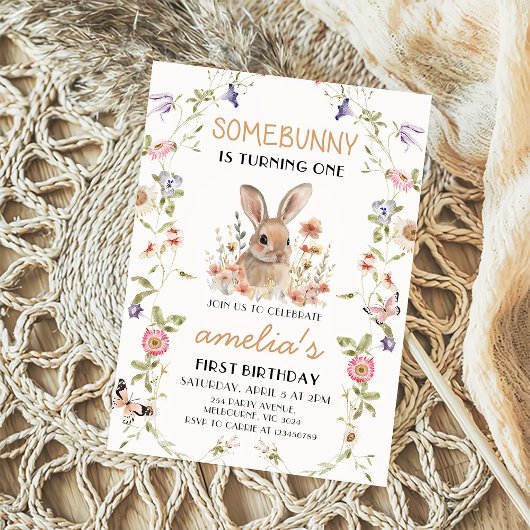 Wildblume Einladungen für ein sonniges Mädchen zum