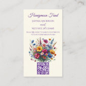 Wildblume Elegance-Registry-Honeymoon Business Ca Visitenkarte (Rückseite)