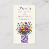 Wildblume Elegance-Registry-Honeymoon Business Ca Visitenkarte (Vorderseite)