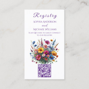 Wildblume Elegance-Registry-Honeymoon Business Ca Visitenkarte