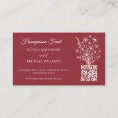 Wildblume Elegance-Registry-Honeymoon Visitenkarte (Rückseite)