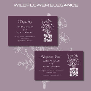 Wildblume Elegance-Registry-Honeymoon Visitenkarte