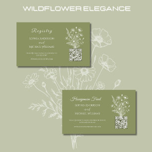 Wildblume Elegance-Registry-Honeymoon Visitenkarte