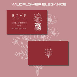 Wildblume Elegance-UAWG-QR-Code- Visitenkarte