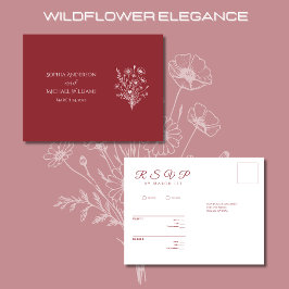 Wildblume Elegance-UAWG-Wedding-Postkarte Postkarte