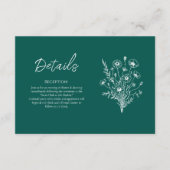 Wildblume Elegance Wedding Details- Begleitkarte (Vorderseite)