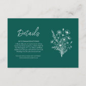 Wildblume Elegance Wedding Details- Begleitkarte (Rückseite)