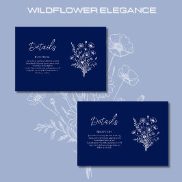 Wildblume Elegance-Wedding Details- Begleitkarte