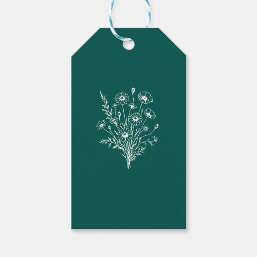 Wildblume Elegance-Wedding- Geschenkanhänger (Vorderseite)
