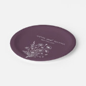 Wildblume Elegance-Wedding - Napkins Pappteller (Schrägansicht)