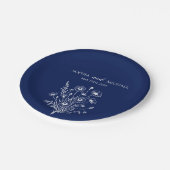 Wildblume Elegance-Wedding - Napkins Pappteller (Schrägansicht)