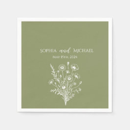 Wildblume Elegance-Wedding - Napkins Serviette