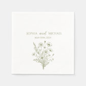 Wildblume Elegance-Wedding - Napkins Serviette (Vorderseite)