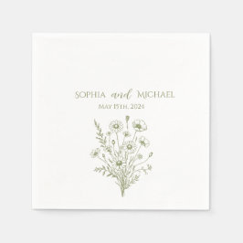 Wildblume Elegance-Wedding - Napkins Serviette