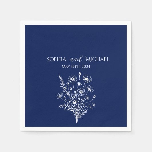 Wildblume Elegance-Wedding - Napkins Serviette (Vorderseite)