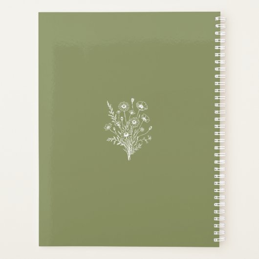 Wildblume Elegance-Wedding-Planner Planer (Rückseite)