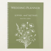 Wildblume Elegance-Wedding-Planner Planer (Vorderseite)