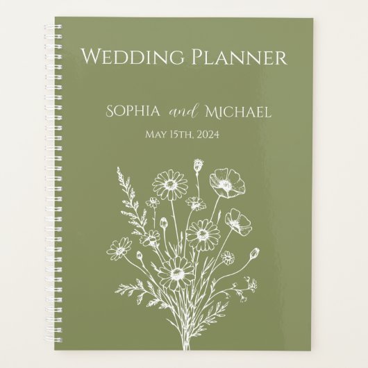Wildblume Elegance-Wedding-Planner Planer (Vorderseite)