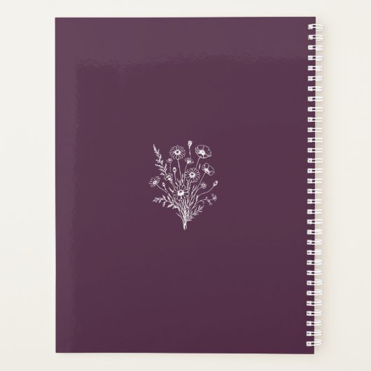 Wildblume Elegance-Wedding-Planner Planer (Rückseite)