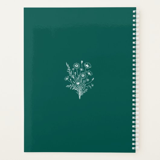 Wildblume Elegance-Wedding-Planner Planer (Rückseite)