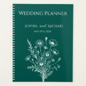 Wildblume Elegance-Wedding-Planner Planer (Vorderseite)