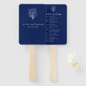 Wildblume Elegance-Wedding-Programm Fächer (Vorne und Hinten)